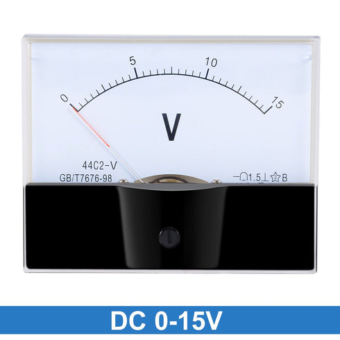 uxcell DC 0-15V Analog Panel Voltage Gauge Volt Meter 44C2 1.5% Error without Pulse...