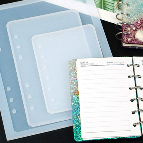 Markeny 3 Pieces Notebook Cover Resin Casting Molds for A5 A6 A7 for Notebook Epoxy Resin DIY...