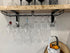14-Inch Black Wine Glass Rack, Under Cabinet Wine Glass Holder, Stemware Rack, Hanging Stemware Holder, Set of 2...
