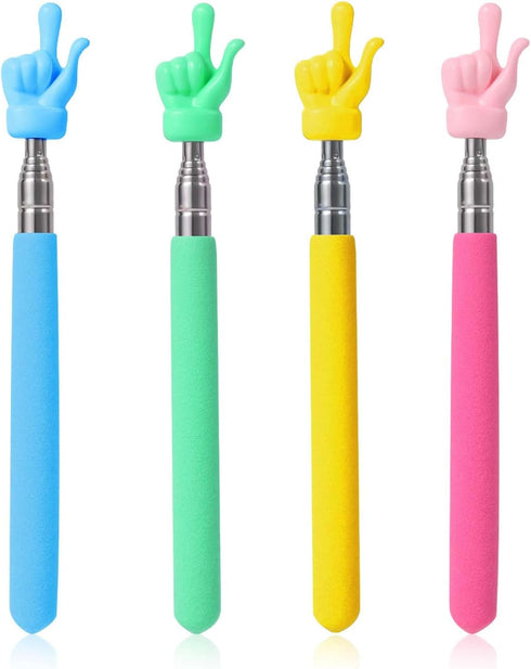 4pcs Teachers Pointer Sticks, Telescopic Teachers Pointer for Classroom Presentation Whiteboard Extendable Pointing Stick for Teachers Speakers (P...