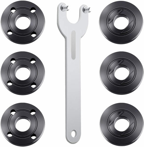 7PCS Angle Grinder Nut Angle Grinder Wrench Kit 5/8-11 Flange Metal Lock Nut for Compatible with Dewalt Milwaukee Makita193465-4 Metabo Bosch Ryob...