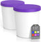 BALCI - Premium Ice Cream Containers (2 Pack - 1 Quart Each) Perfect Freezer Storage Tubs with Lids for Ice Cream, Sorbet and Gelato! - Purple...
