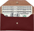 Carrotez Cash Envelopes (PU Leather) Money Envelopes for Cash Gifts, Reusable Cash Envelope Wallet, 1 ea, Letter Engraving - Burgundy...