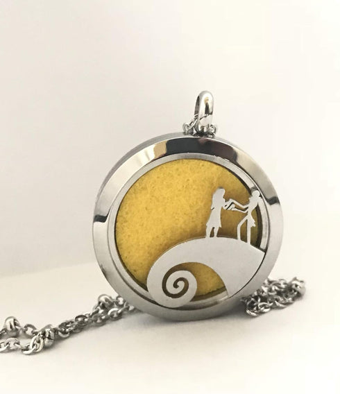 FIKA The Nightmare Before Christmas Jack Skellington Car Air Freshener Diffuser Vent Clip Or Necklace Locket Aromatherapy Essential Oil Great for ...