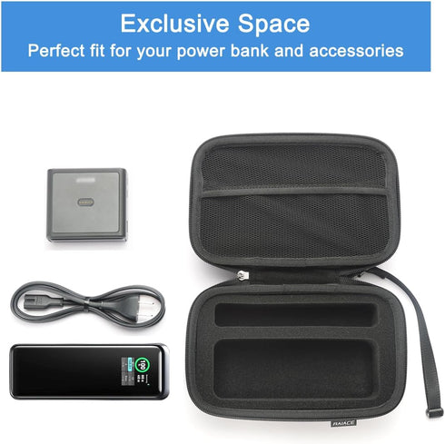 RAIACE Hard Travel Storage Case Compatible with Anker 27,650mAh 250W PowerBank + Anker 100W Charging Base. (case only) - Black...