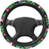 Pink White Hawaiian Flowers Car Accessories Cute Floral Steering Wheel Cover Women Soft Elastic Comfortable Car Steering Wheel Covers Protector Un...