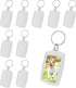10PCS Acrylic Photo Picture Keychains Blank Photo Keyrings Double Sided Picture Holder With Split Ring Clear Personalised Diy Craft Art Projects P...