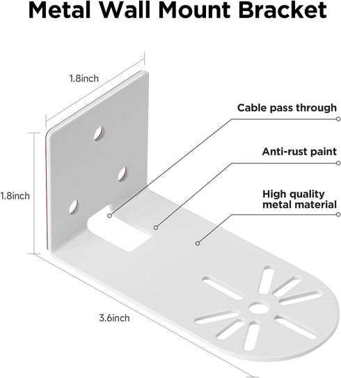 OLAIKE Adhesive Metal Wall Mount compatible with Google Nest Cam (Battery)/Indoor Security Cam & Wyze Cam Pan V3/V2 & Eufy Cam E220/P24, No Drill ...