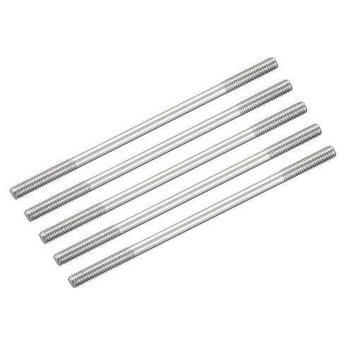 MECCANIXITY 304 Stainless Steel Push Rod Connector Double End Threaded Rod for DIY RC Car, Boat, Car, Airplane, Helicopter Model&DIY Material, M4x...