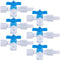6pcs Disposable Medical Valve 3-Way Stopcocks with Luer Connections Male Lock for School Projects, Hobbies DIY Experimental Research Projects...