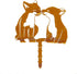 Garden Outdoor Fox Decoration Rusty Metal Yard Art Animal Corten Steel Garden Decor Decoration Stake Gift Handmade Wall Art for Yard Lawn Trees Fe...