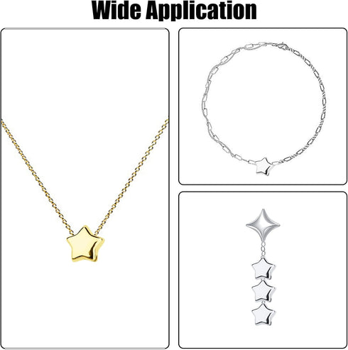 400pcs Star Spacer Beads Kit, 0.23 Inch Star Shaped Beads with Beading Rope, Bracelets Making Accessories Spacer Beads for Making Jewelry Bracelet...