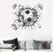 3D Soccer Stickers, Art Ball Soccer Wall Decal for Kids Room, FFootball Vinyl DIY Soccer Wallpaper for Boys Bedroom Playroom Living Room Window Do...