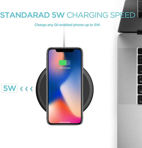 Wireless Charger, KEYMOX 5W charger compatible with all QI-Enable Devices Including iPhone 12/12 Mini/12 Pro Max /11 Pro,AirPods, Galaxy S20,S10, ...