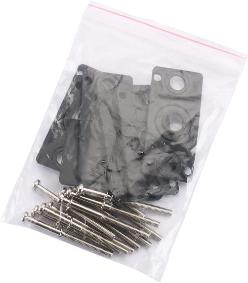 Baomain Pneumatic Replacement Parts 6 Gaskets with 12 Screws Work for 4V210-08 Solenoid Valve Black...
