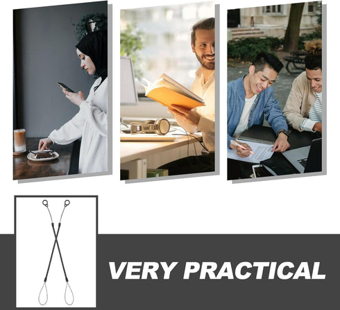 NUOBESTY Plastic Elastic Tether Lanyard for Touch Pens 8pcs Retractable Coiled Spring Anti-Lost Stylus Pen Lanyards Tablet Touchscreen Tether with...