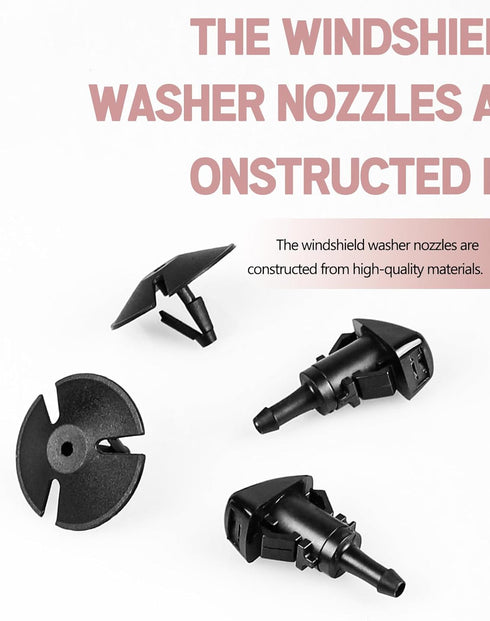 Xislet Windshield Washer Nozzle and Hood Insulation Retainers, Windshield Sprayer Nozzle for Jeep, Dodge Ram, Chrysler Pt Cruiser Replaces OEM #: ...