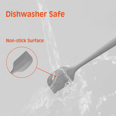 Permanent Warranty Silicone Small Spatula 1 PCS Heat Resistant Silicone Spatula Cooking for Nonstick Cookware Kitchen Gadgets Small Spatula Grey...