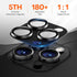 2 Pack Camera Lens Protector for iPhone 15 Pro Max/iPhone 15 Pro/iPhone 14 Pro Max/iPhone 14 Pro, Aluminum Alloy Sapphire Glass Camera Cover Scree...