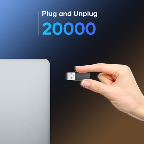 USB C to USB Adapter (4 Pack), USB C Female to USB Male 3.0, USB Type C Adapter Compatible with iPhone 15/14/13/12, iPad Pro/mini/air, Samsung Gal...