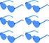 6 Pcs Heart Shape Sunglasses Frameless Transparent Glasses Party Favors for Women...