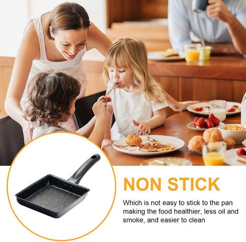 Tamagoyaki Pan Non Stick Japanese Omelette Pan,Cast Iron Rectangle Tamago Pan Small Frying Pan, Tamagoyaki Eggs Pan - Omelette Pan - with Silicone...
