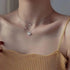 Pingyongchang Bohemian Butterfly Pendant Necklace Choker Silver Layered Crystal Choker Necklace Layered Lace Chain Rhinestone Necklace Insect Chai...