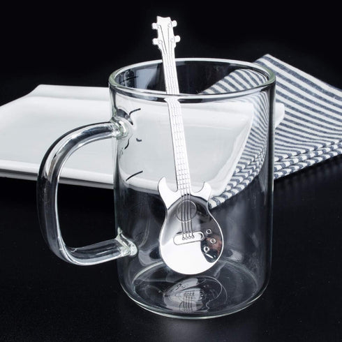 Guitar Spoon Set Stainless Steel Coffee Spoon - Demitasse Espresso Spoons 5pcs Solike...