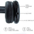 iJoy Ultra Wireless Headphones with Microphone- Rechargeable Over Ear Wireless Bluetooth Headphones with 10Hr Playtime, SD Slot, Backup Wire- Soft...