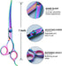 5 in 1 Professional Dog Grooming Scissors Kit - Sharp and Durable Straight & Thinning & Curved Shears Scissors set Pet Grooming Shears for Dog&Cat...