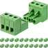 20Pcs 3 Pin 5.08mm Pitch DIY PCB Mount Screw Terminal Block Connector with 20Pcs 3 Pin Phoenix Plug...