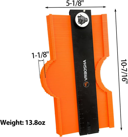 Sutekus Contour Gauge Profile Tool 10" Connectable Contour Gauge Irregular Shape Duplicator Profile Duplicator with Lock Outline Marking Tool for ...