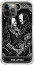The Lovers Tarot Card Skull Black Case Compatible with iPhone 15 Pro, Trippy Psychedelic Aesthetic Tarot Card Cool Skeleton Case for iPhone 15 Pro...