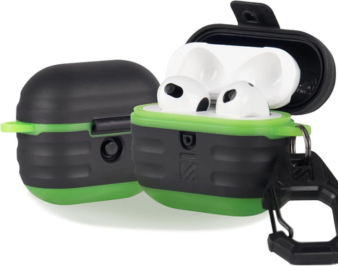 Airpods 3 Case, KMMIN Waterproof AirPods 3rd Generation Case with Premium Carabiner, Hard Shell Case for AirPods 3rd Generation, Compatible Wirele...