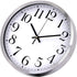 TopOne Silent Wall Clock,Battery Operated 12 inch Accurate Sweep Movement Silver Aluminum Quartz Kitchen/Home/School Patio Decor(White)...