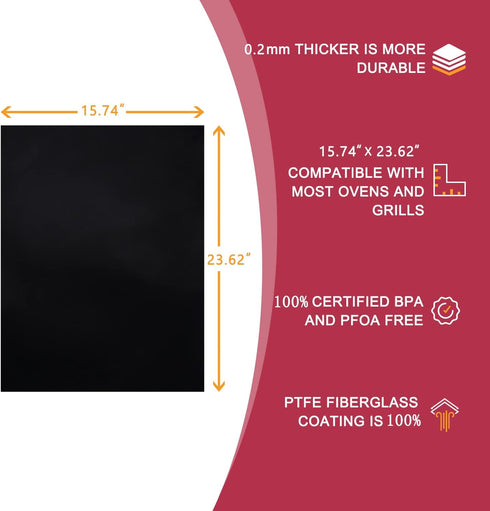 Oven Liners for Bottom of Electric Gas Oven - 2 Pack Large Heavy Duty Oven Mat, Heat Resistant Oven Liners for Bottom of Electric Oven, 15.74"x 23...