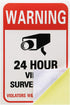 Tupalizy 24 Hours Video Camera Surveillance Sign Stickers Decals Self-Adhesive Home Business Alarm System Security Label Stickers for Window Wall ...