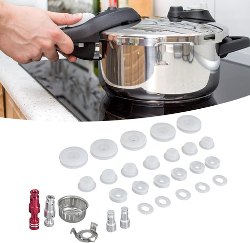 Electric Pressure Cooker Valve Gasket, Universal Valve Pressure Cooker Accessory Universal Set Anti Blocking Bracket Replacement for Normal Pressu...