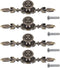 Pull Handle, Vintage Style Zinc Alloy Door Knob with Screw, Fit for Drawer Cabinet, 4-pack (Bronze)...
