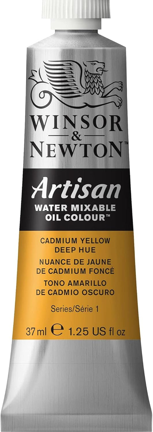 Winsor & Newton Artisan Water Mixable Oil Colour, 1.25-oz (37ml), Cadmium Yellow Deep Hue...