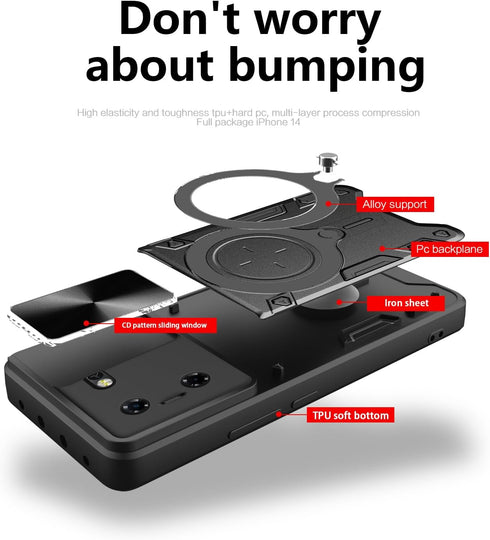 Case Compatible with Tecon Pova 5 Case,Case Compatible with Tecon Pova 5 NFC,with Slide Camera Lens Cover Case Compatible with Tecon Pova 5 LH7n C...