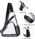 Clear PVC Sling Bag - Stadium Approved Clear Shoulder Crossbody Backpack...