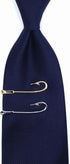 Fishing Hooks Tie Clips Bar Tacks Mens Silver Golden Tone Leisure Fishermen Sportsmen Fathers Dad Husband Activities...