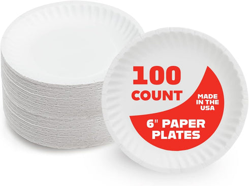 Hygloss Products Paper Plates - Uncoated White Plate - Use for Foodware, Events, Activities, Crafts Projects and More - Environmentally Friendly -...