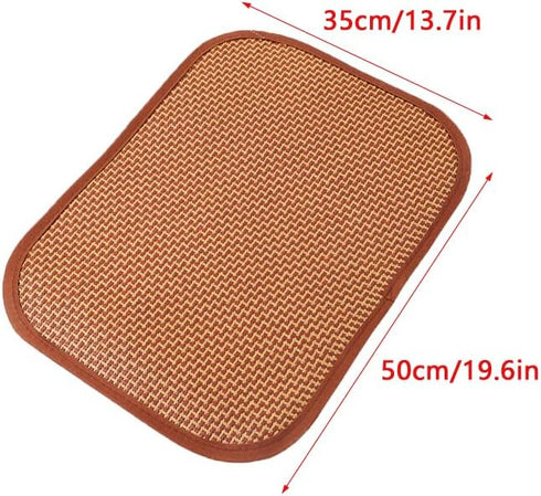 2 Pack Cat Cooling Mat Self Cool Pad Seats Summer Bamboo Rattan Woven Sleeping Rest Mats for Pets Puppy Dog Kitty Kennels Crates Guinea Pig Hamste...