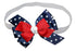 WD2U Baby Girls 4.5" Red White Blue Star Spangled July 4th Hair Bow Stretch Headband...