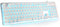 LANGTU LED Computer Keyboard, USB Wired Keyboard for Gaming and Office, All-Metal Panel 104 Keys Quiet Membrane Keyboard with Blue Backlit - L2 Wh...