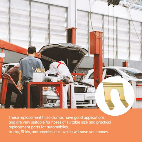 15 Pieces Brake Line Clips,Metal Brake Line Retainer,Brake Line Retaining Clip,U Shaped Brake Hose Clips Replacement,Brake Cable Clip Brake Hose L...