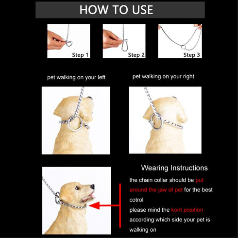 Mogoko Stainless Steel Dog Choke Chain Collar, Puppy Metal Snake Chain Pet Show Slip Collar Choker for Training Walking (Silver;24.0"*5.0mm)...