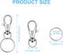 104PCS Swivel Snap Hooks with Key Rings, Metal Lobster Claw Clasp, Keychain Rings for Crafts(Silver, 1.37inch(36mm)...